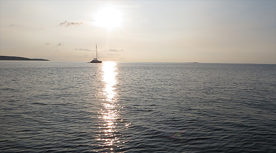 sailboat on the caribbean sea