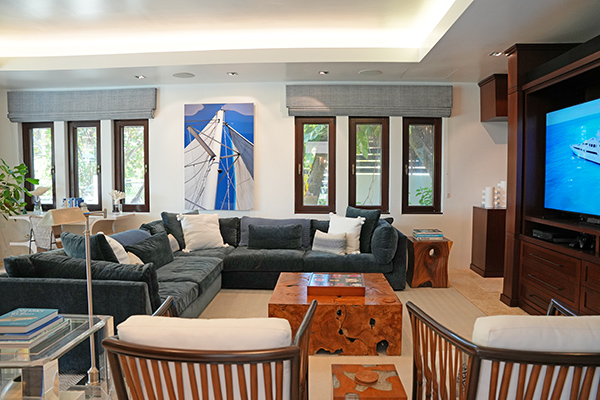 media room at nevaeh villa anguilla