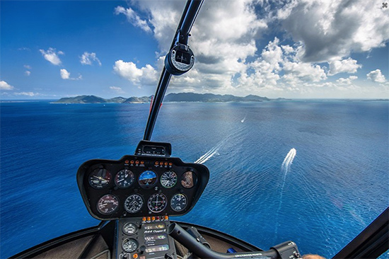 helicopter tour heading back to st. martin from anguilla