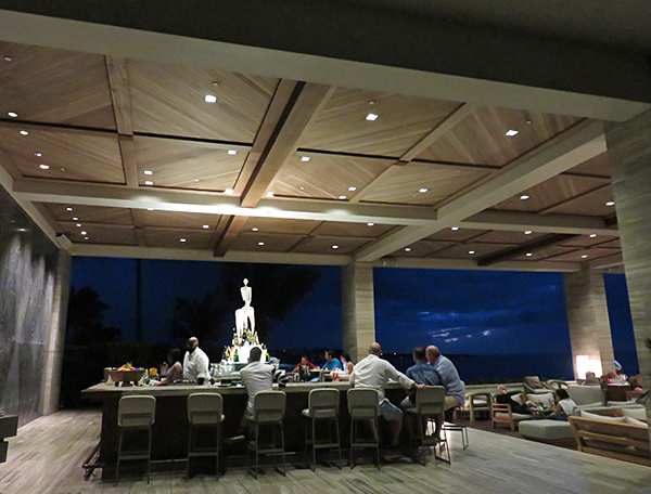 sunset lounge bar at night