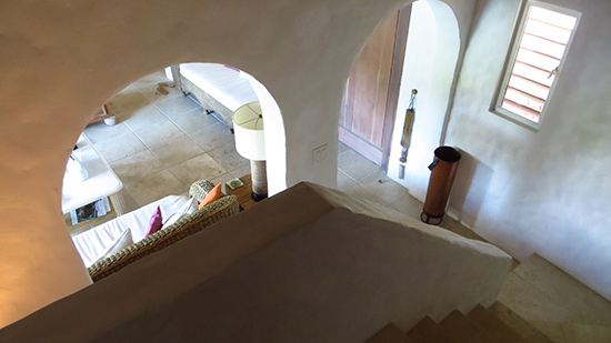staircase in lime villa tortola