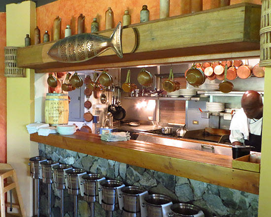 the kitchen at frenchmans cay clubhouse