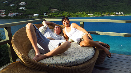 on the balcony at frenchmans cay