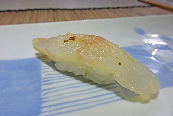 fresh snapper with lemon salt sushi in anguilla