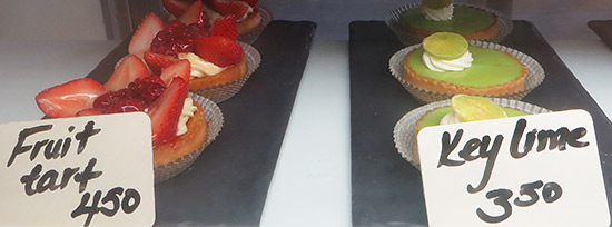 more pastries including fruit tart and key lime pie