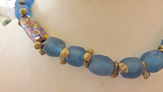 beautiful glass bead necklace