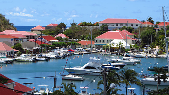 high view of gustavia