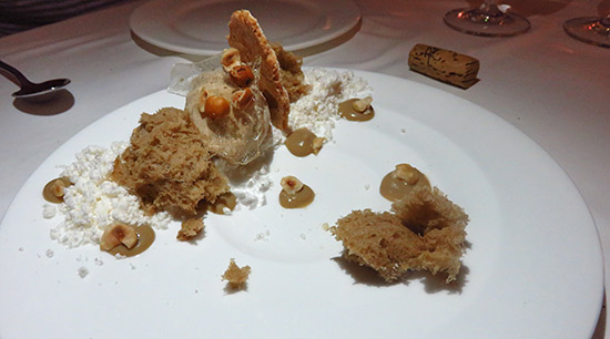 hazelnut dessert at le bistro at santorini