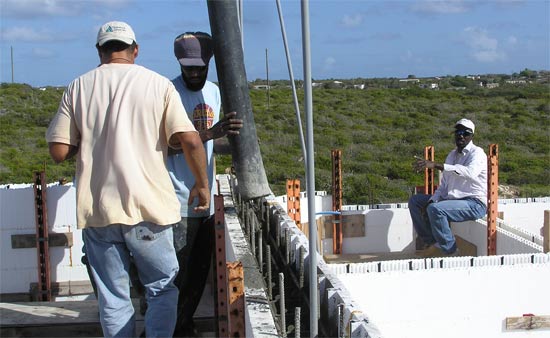 anguilla icf concrete pour