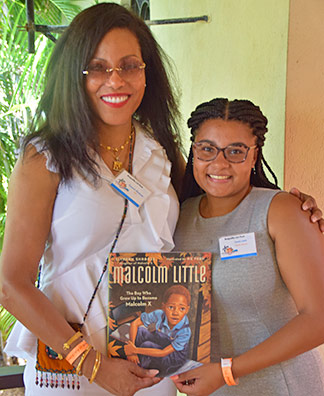 Ilyasah Shabazz and cassie lewis at lit fest anguilla 2017