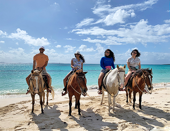 Jibri, Jasmin, Louise and Isabel anguilla seaside stables