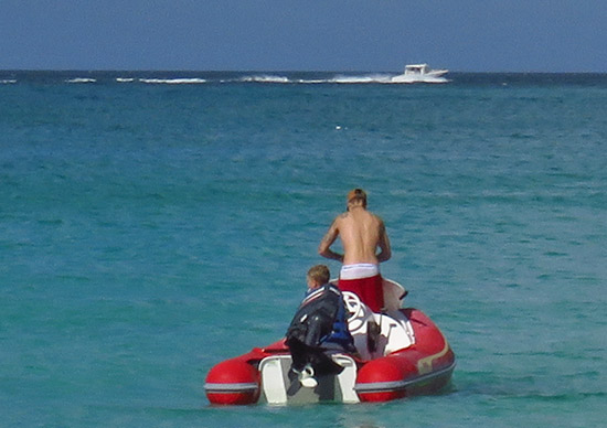 justin bieber with little brother in anguilla