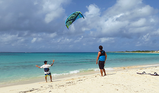 learning about the wind during an anguilla watersports kitesurfing lesson