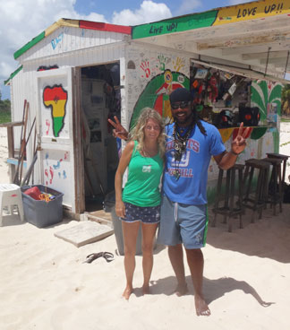 kristin bourne and garvey lake at the sunshine shack