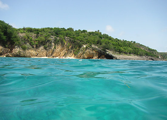 little bay from the sea