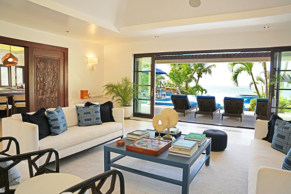 indoor and outdoor living area at nevaeh villa