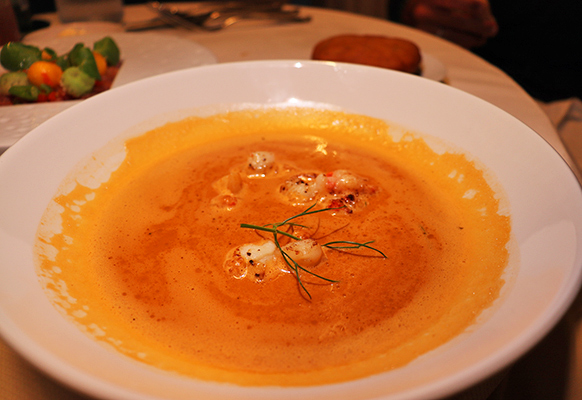 lobster bisque at capjuluca