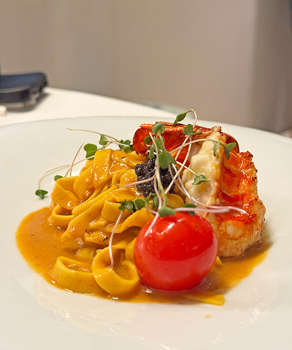 local crayfish fettuccine at Pimms at Cap Juluca, A Belmond Hotel