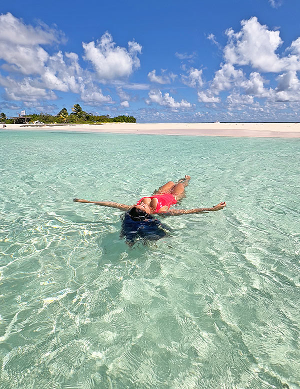 Antigua louise floating at coco point