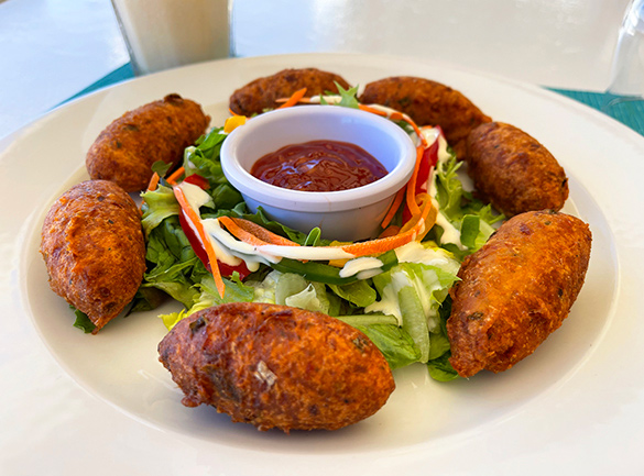 Fried cod fish fritters at Madeariman