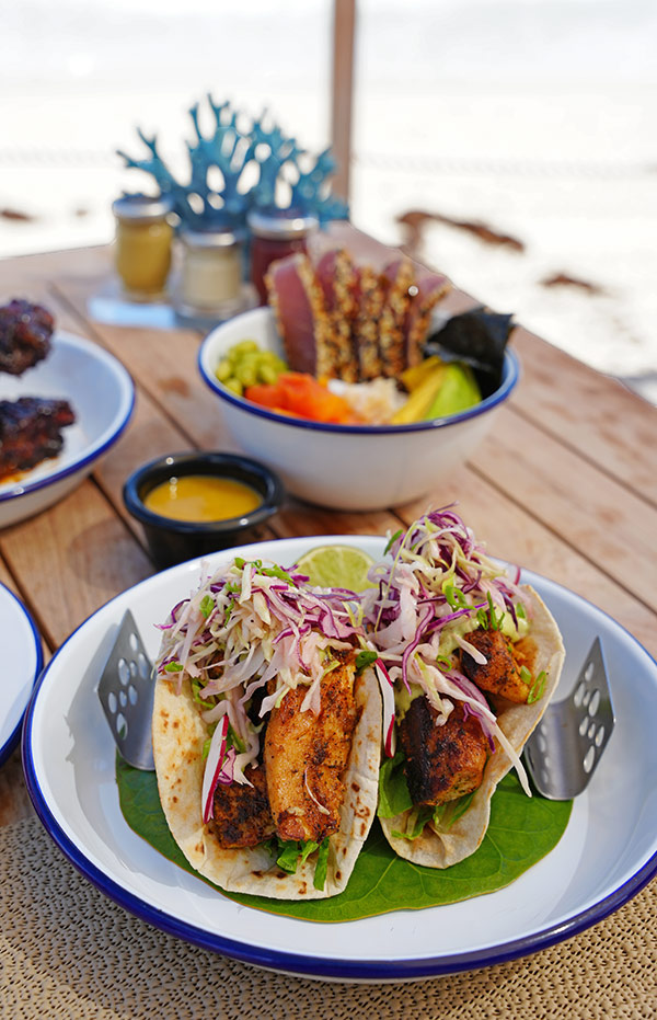 Blackened mahi mahi tacos at Cap Shack
