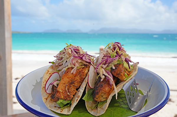 Blackened mahi mahi tacos at Cap Shack