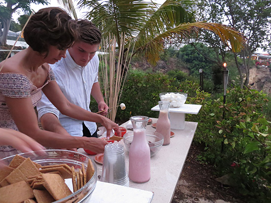 making smores at malliouhana