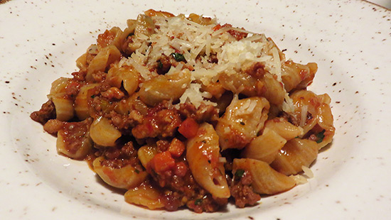the bolognese pasta