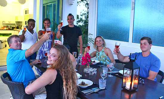 marc forgione with the simpson family in Anguilla