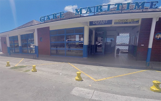 outside of anguilla public ferry terminal in marigot