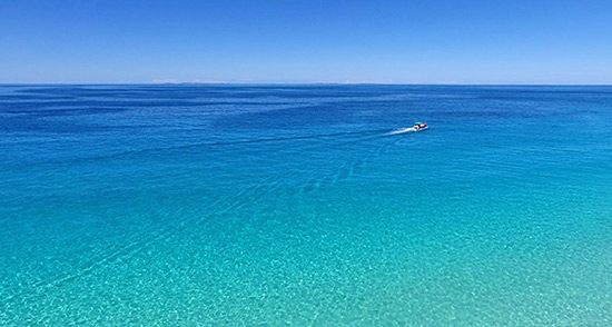 meads bay blue as seen from tranquility beach anguilla