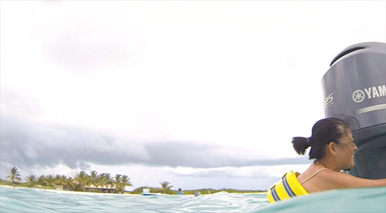 mom swimming in anguilla