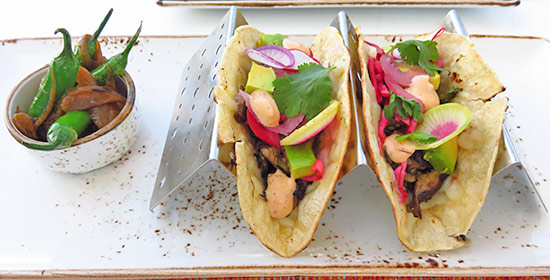 wild mushroom tacos at malliouhana