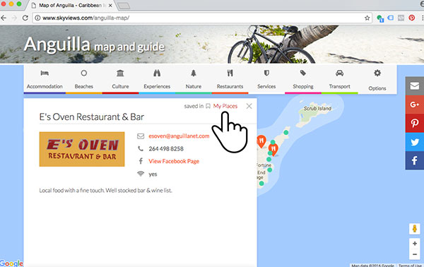 my places anguilla map feature