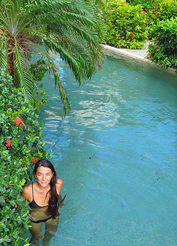 back in the pool at bird of paradise villa