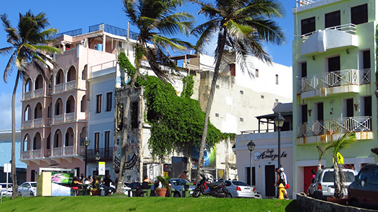 the ocean and la perla in old san juan