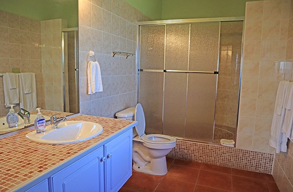 master bathroom at ocean terrace condo