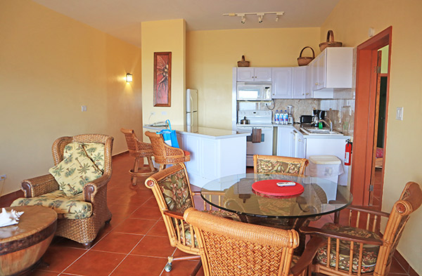 kitchen area in ocean terrace condos