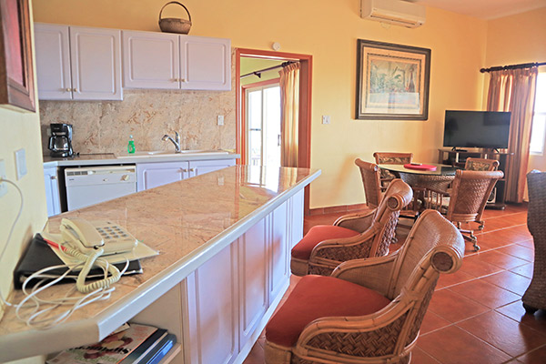 kitchen area in ocean terrace condos