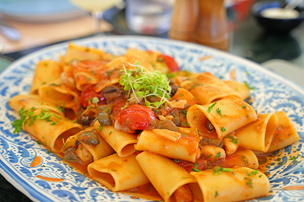 Paccheri con Branzino at Cips At Belmond Cap Juluca