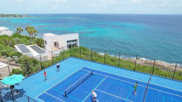 brand-new tennis and pickleball courts, plus a half basketball court