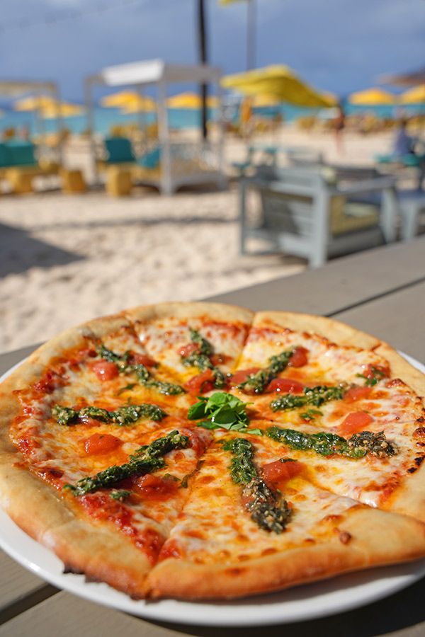 Pizza at Leons at Meads Bay