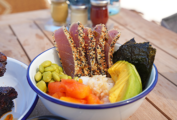 Tuna poke bowl at Cap Shack