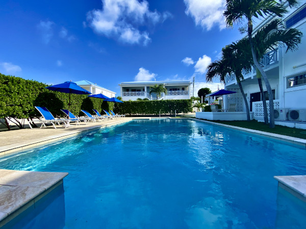 Shoal Bay Villas view of pool  