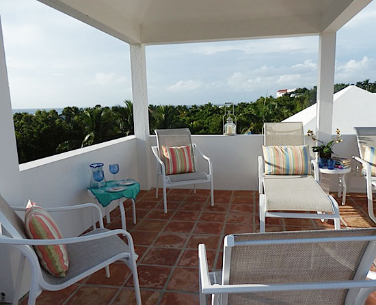 roof top terrace at twin palms villas