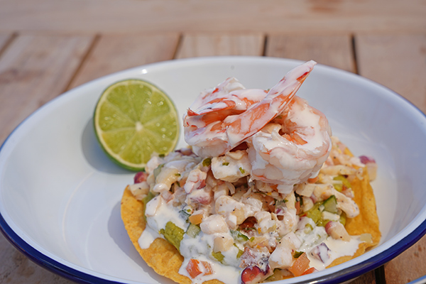 Seafood tostada at Cap Shack