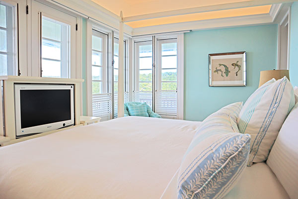Jr Master suite bedroom Santosha Villa Estate on Long Bay