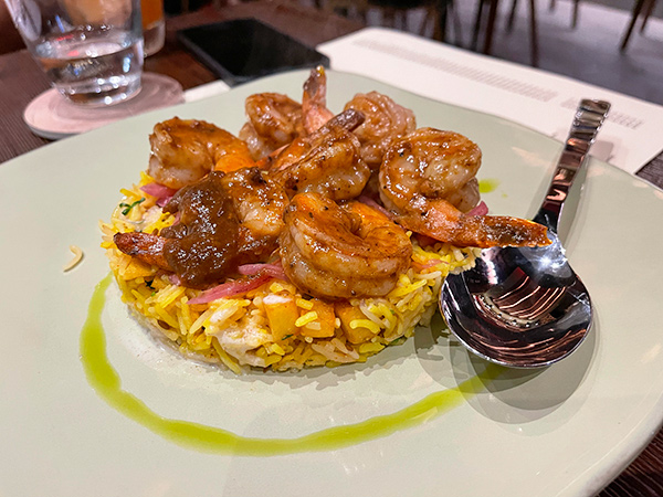 Shrimp Biryani at Jai's Contemporary Fusion Cuisine