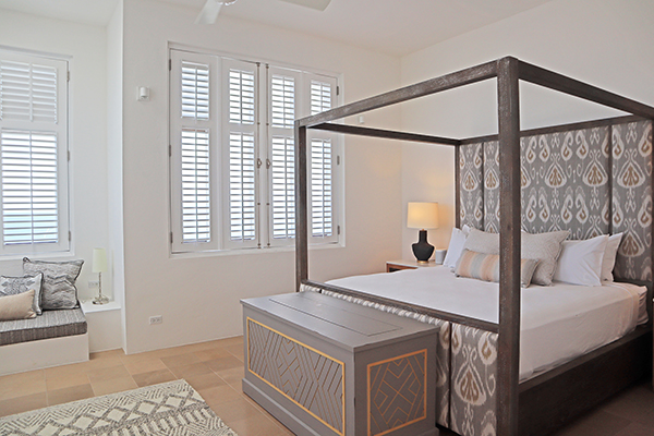 Master bedroom at Sky Villa, Long Bay Villas