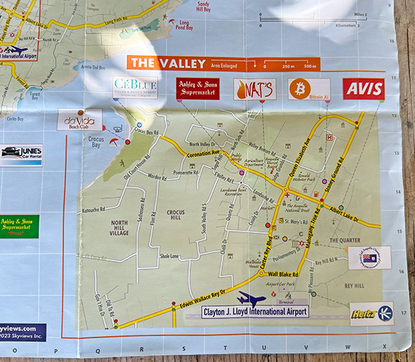 high scale map of sandy ground in anguilla